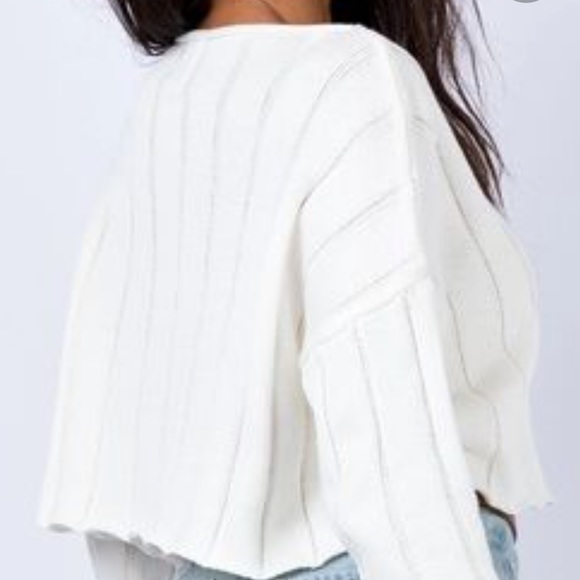 Princess Polly Depths Jumper White - Picture 2 of 3